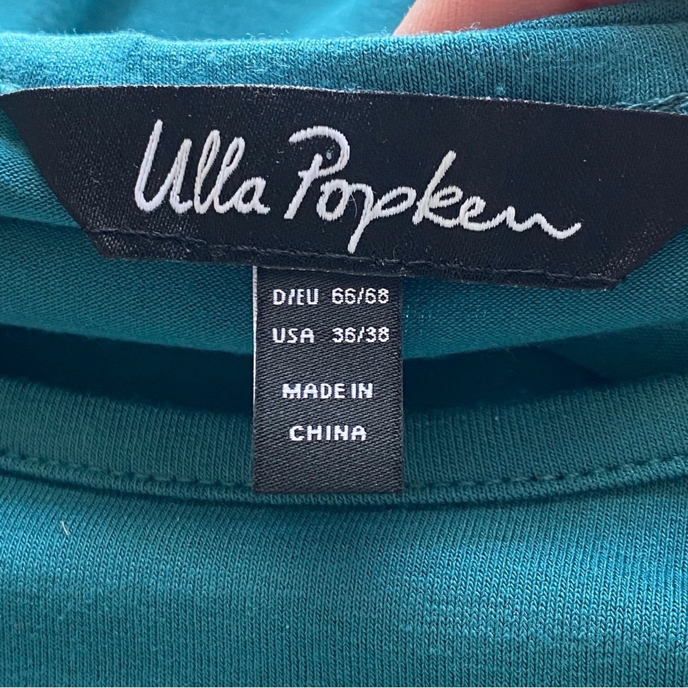 Ulla Popken Teal Cold Shoulder Oversized Tunic Top Plus Size 36/38 - Picture 8 of 14